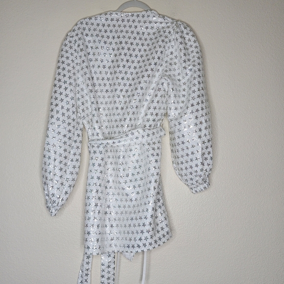 Buddy Love Adeline Star Sequin Wrap Dress S - Picture 3 of 5